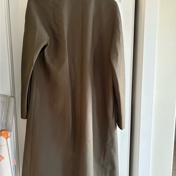 Aritzia Slouch Coat- Olive Green Double-Breasted Coat - Picture 5 of 7